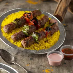 كباب مغربي مع أرز